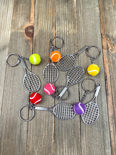 Tennis racket and ball keychain. Sports keychain. Tennis lover’s keychain. Tennis players keychain. Tennis coach gift. Best gift. Perfect gift.