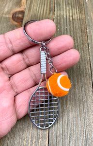 Tennis racket and ball keychain. Sports keychain. Tennis lover’s keychain. Tennis players keychain. Tennis coach gift. Best gift. Perfect gift.