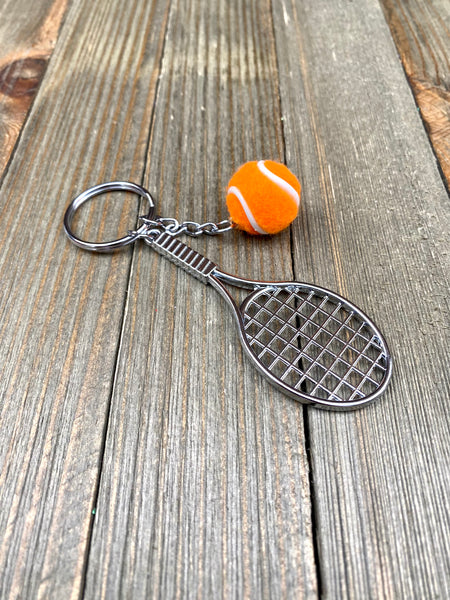 Tennis racket and ball keychain. Sports keychain. Tennis lover’s keychain. Tennis players keychain. Tennis coach gift. Best gift. Perfect gift.