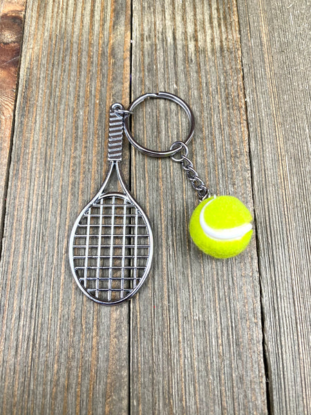 Tennis racket and ball keychain. Sports keychain. Tennis lover’s keychain. Tennis players keychain. Tennis coach gift. Best gift. Perfect gift.