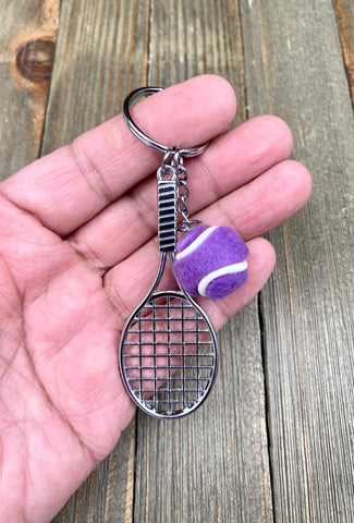 Tennis racket and ball keychain. Sports keychain. Tennis lover’s keychain. Tennis players keychain. Tennis game keychain.  Tennis fans keychain. Tennis coach gift. Best gift. Perfect gift.