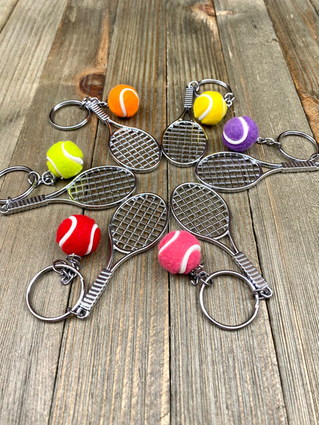 Tennis racket and ball keychain. Sports keychain. Tennis lover’s keychain. Tennis players keychain. Tennis coach gift. Best gift. Perfect gift.