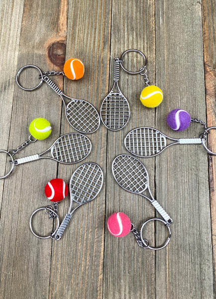 Tennis racket and ball keychain. Sports keychain. Tennis lover’s keychain. Tennis players keychain. Tennis coach gift. Best gift. Perfect gift.