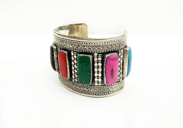 Vintage Rare Handmade Cuff Afghan Kuchi Traditional Jewelry Ethnic Tribal Boho Cuff Gypsy Hippie Indian Banjara Belly Dance Cuff Bracelet.