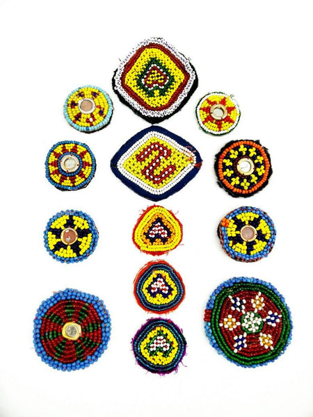 13 Dress Patches Belly Dancing Costume Supply Afghan Kuchi Handmade Vintage Sew On Panels Banjara Tribal Bohemian Clothing Jewelry Findings.