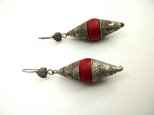 Vintage Handmade Earrings Afghan Kuchi Tribal Jewelry Boho Gypsy Earrings Antique Hoop Earrings Ethnic Indian Earrings Banjara Belly Dancing