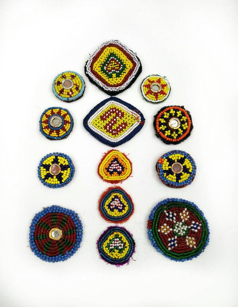 13 Dress Patches Belly Dancing Costume Supply Afghan Kuchi Handmade Vintage Sew On Panels Banjara Tribal Bohemian Clothing Jewelry Findings.