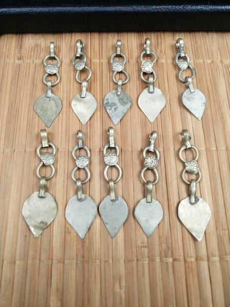 10 Vintage Charms DIY Findings Costume Supply Jewelry Making Parts Hanging Charms Dress Designing Tribal Kuchi Afghan Handmade DIY Findings.