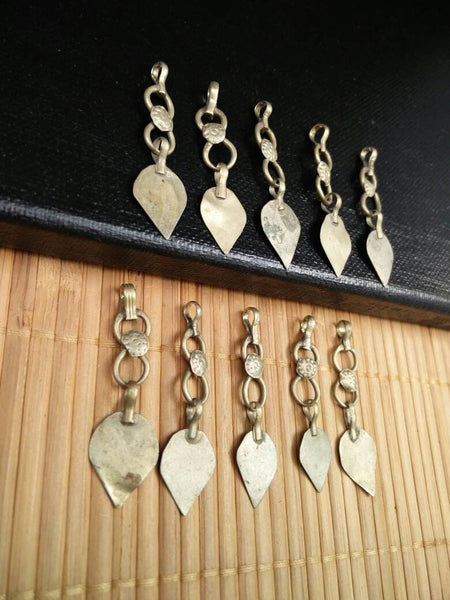 10 Vintage Charms DIY Findings Costume Supply Jewelry Making Parts Hanging Charms Dress Designing Tribal Kuchi Afghan Handmade DIY Findings.