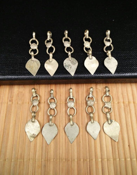 10 Vintage Charms DIY Findings Costume Supply Jewelry Making Parts Hanging Charms Dress Designing Tribal Kuchi Afghan Handmade DIY Findings.