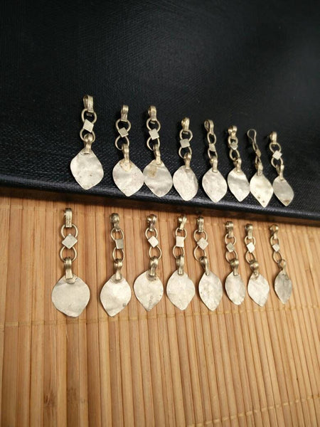 16 Vintage Charms DIY Findings Costume Supply Jewelry Making Parts Hanging Charms Dress Designing Tribal Kuchi Afghan Handmade DIY Findings.