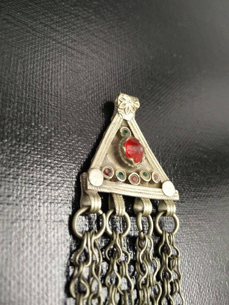 Afghan Tribal Kuchi Pendant Handmade Boho Gypsy Pendant Traditional Indian Banjara Pendant Beautiful Unique Ethnic Vintage Pendant.