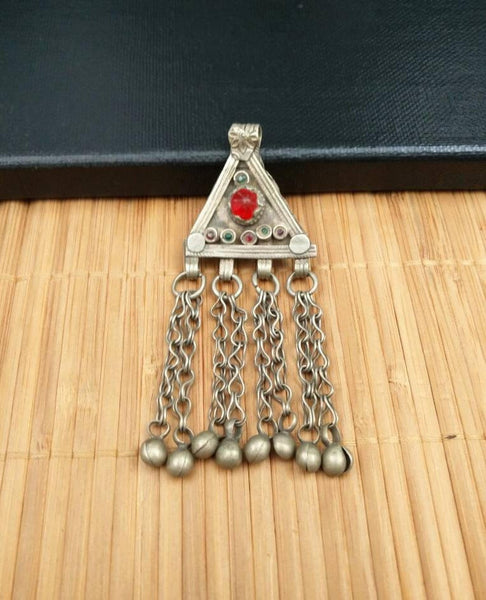 Afghan Tribal Kuchi Pendant Handmade Boho Gypsy Pendant Traditional Indian Banjara Pendant Beautiful Unique Ethnic Vintage Pendant.