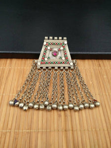 Afghan Tribal Kuchi Pendant Handmade Boho Gypsy Pendant Traditional Indian Banjara Pendant Beautiful Unique Ethnic Vintage Red  Pendant Gift