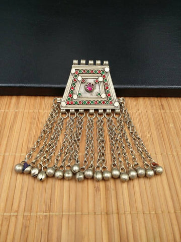 Afghan Tribal Kuchi Pendant Handmade Boho Gypsy Pendant Traditional Indian Banjara Pendant Beautiful Unique Ethnic Vintage Red  Pendant Gift