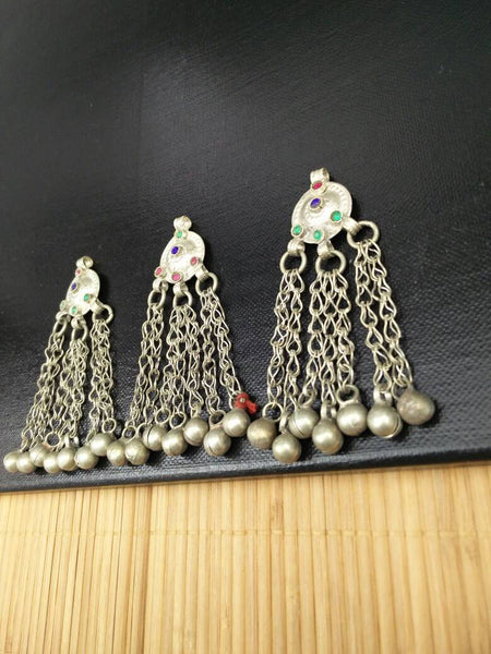 3 Afghan Tribal Kuchi Pendants DIY Antique vintage all occasions gift Traditional Indian Beautiful Unique rare Banjara Jewelry findings