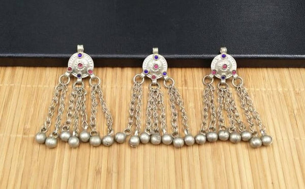 3 Afghan Tribal Kuchi Pendants DIY Antique vintage all occasions gift Traditional Indian Beautiful Unique rare Banjara Jewelry findings