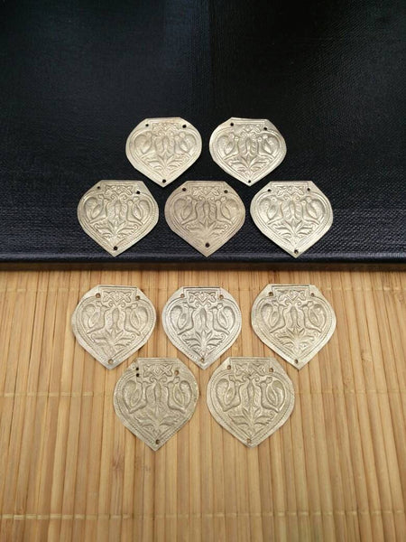 10/20 Vintage Style Stamped Charms DIY Belly Dancing Costume Supply Bohemian Jewelry Findings Dress Designing Amulets Tribal Kuchi Afghan