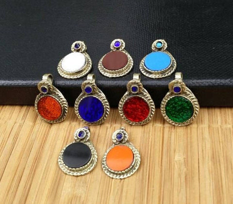 9 Waziri Pendants DIY Costume Designing Boho Belly Dancing Jewelry Supply Charms Banjara Kuchi Gypsy Tribal Pendant Findings Dress Designing