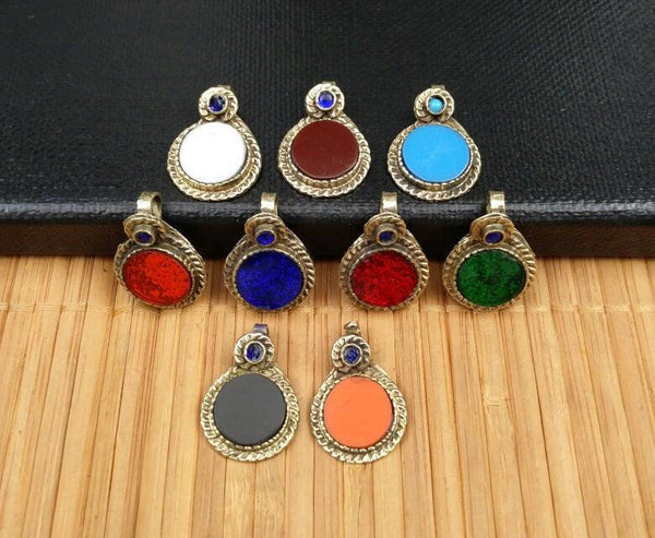 9 Waziri Pendants DIY Costume Designing Boho Belly Dancing Jewelry Supply Charms Banjara Kuchi Gypsy Tribal Pendant Findings Dress Designing