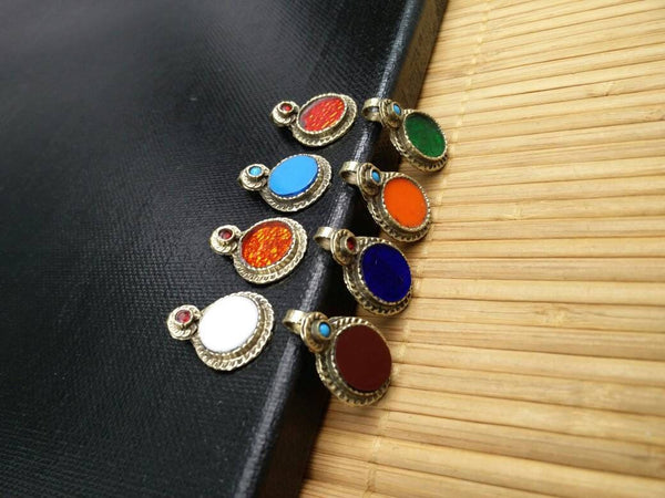 8 Waziri Pendants DIY Costume Designing Boho Belly Dancing Jewelry Supply Charms Banjara Kuchi Gypsy Tribal Pendant Findings Dress Designing