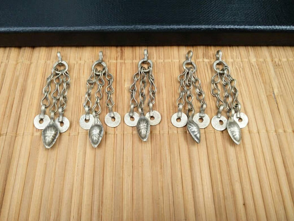 5 Vintage Charms DIY Findings Costume Supply Jewelry Making Parts Hanging Charms Dress Designing Tribal Kuchi Afghan Handmade DIY Findings.