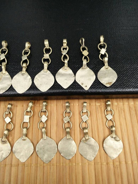 16 Vintage Charms DIY Findings Costume Supply Jewelry Making Parts Hanging Charms Dress Designing Tribal Kuchi Afghan Handmade DIY Findings.
