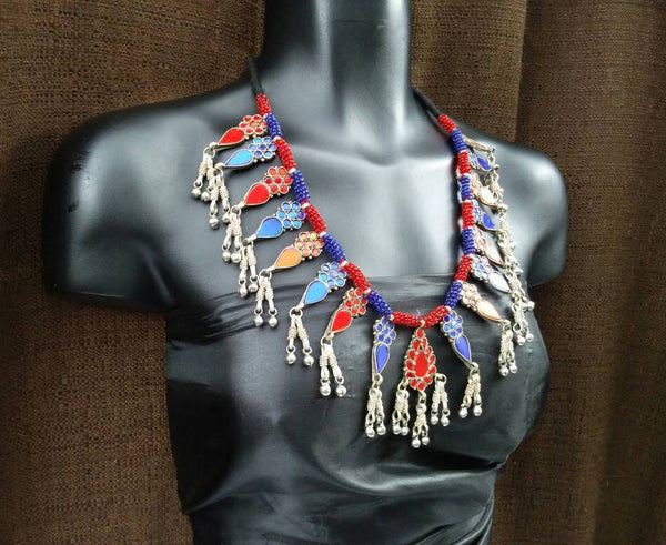 Beautiful Unique Necklace Afghan Tribal Kuchi Necklace Vintage Handmade Boho Indian Gypsy Necklace Traditional Banjara Belly Dance Necklace.