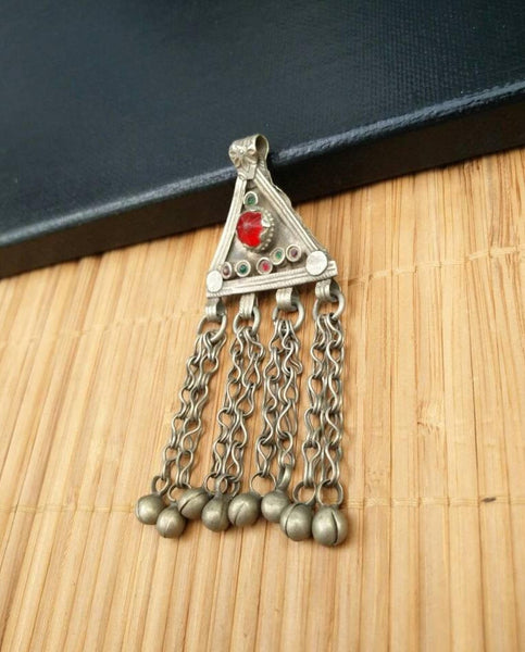 Afghan Tribal Kuchi Pendant Handmade Boho Gypsy Pendant Traditional Indian Banjara Pendant Beautiful Unique Ethnic Vintage Pendant.