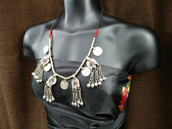 Afghan Tribal Necklace Traditional Vintage Antique Handmade Jewelry Kuchi Boho Necklace Ethnic Indian Belly Dance Jewelry Banjara Necklace.