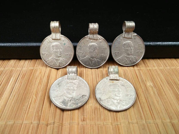 5 X Large Almost Same Especially Selected Rare Vintage Coin Pendant DIY Boho Antique Belly Dance Costume Supply Kuchi Tribal Jewelry Finding