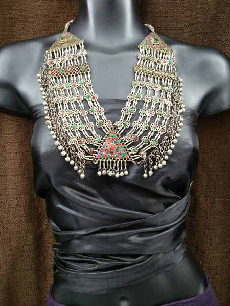 Afghan Tribal Necklace Traditional Vintage Antique Handmade Jewelry Kuchi Boho Necklace Ethnic Indian Turkish Nepali Waziri Banjara Necklace