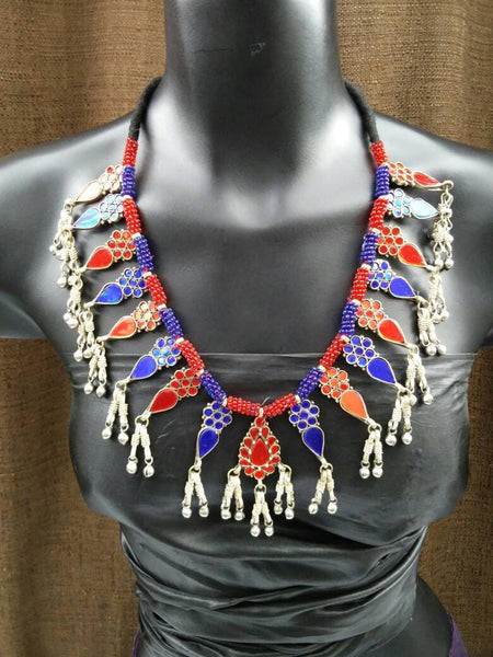 Beautiful Unique Necklace Afghan Tribal Kuchi Necklace Vintage Handmade Boho Indian Gypsy Necklace Traditional Banjara Belly Dance Necklace.