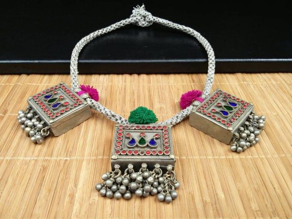 Afghan Vintage Prayer Necklace Tribal Kuchi Necklace Ethnic Indian Antique Jewelry Banjara Necklace Boho Gypsy Woman Banjara Nepali Necklace