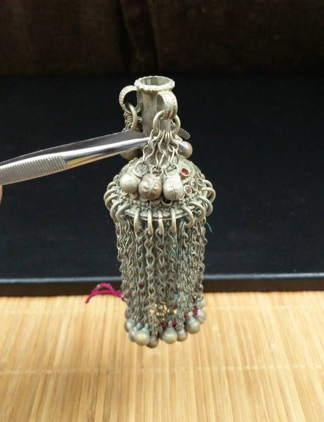 Large Vintage Tassel Bead/Pendant Afghan Kuchi Tribal Jewelry Findings Boho Gypsy Cylindrical Spacer Bead DIY Necklace Bracelet Parts Supply