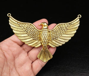 Huge Eagle Pendant Golden Color Big Wings Flying Eagle Bird Gothic Punk Unique Yoga Mala Party Statement Necklace Bohemian Jewelry Findings