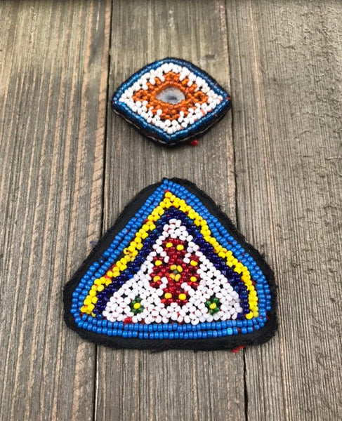 2 Dress Patches Belly Dancing Costume Supply Afghan Kuchi Handmade Vintage Sew On Panels Banjara Tribal Bohemian Clothing Jewelry Findings.