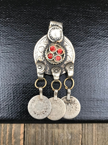 Vintage Coin Pendant DIY Belly Dancing Costume Supply Traditional Ethnic Antique Charm Banjara Afghan Kuchi Tribal Bohemian Jewelry Findings