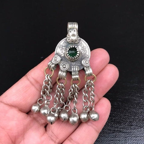 Double Sided Vintage Coin Pendant Belly Dancing Costume Designing DIY Bohemian Jewelry Supply Old Antique Afghan Kuchi Tribal Ethnic Charm.