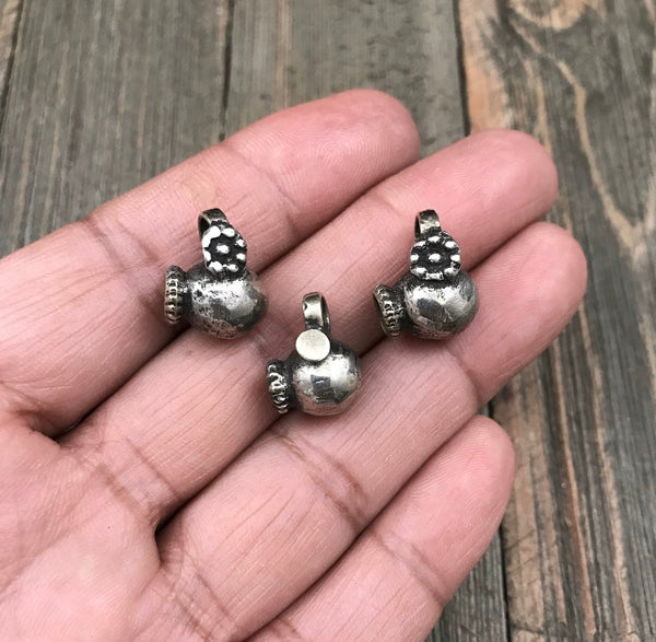 3 Vintage Beads DIY Belly Dancing Costume Supplies Traditional Tribal Kuchi Afghan Ethnic Antique Spacers Charms Bohemian Jewelry Findings.