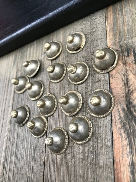 15 Almost Same Similar Vintage Buttons Belly Dancing Costume Supply Dress Tribal Kuchi Afghan Handmade Antique Bohemian Jewelry Findings