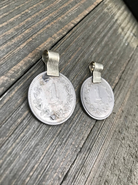 Pair Of Very Similar Almost Same Vintage Coin Pendants Afghan Kuchi Tribal DIY Belly Dancing Costume Supplies Bohemian Jewelry Findings Gift