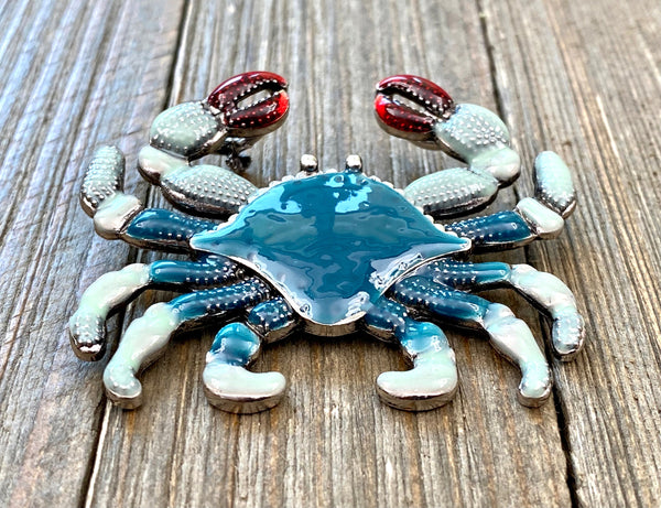 Blue Crab Pendant Crab Lover's Seafood Lover's Beach Lover's Charm Long Sweater Yoga Mala Necklace Bohemian Jewelry Findings